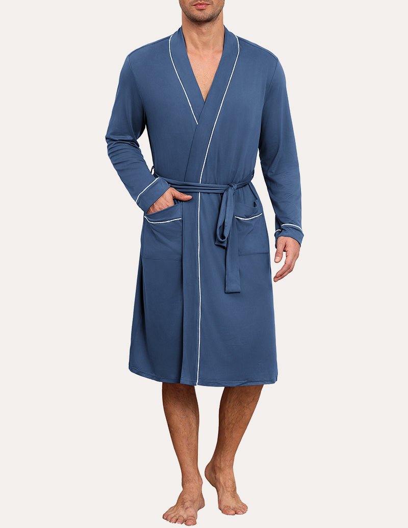 Mens Knee Length Kimono Robe (US Only)