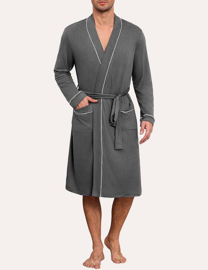 Mens Knee Length Kimono Robe (US Only)