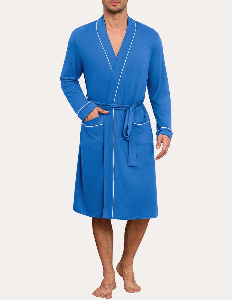 Mens Knee Length Kimono Robe (US Only)