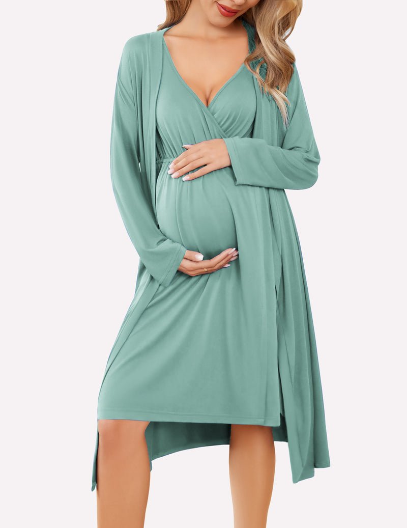 Nursing Nightgown and Robe Set (US Only)