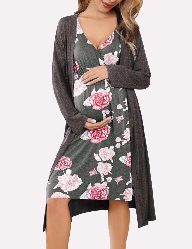 Nursing Nightgown and Robe Set (US Only)