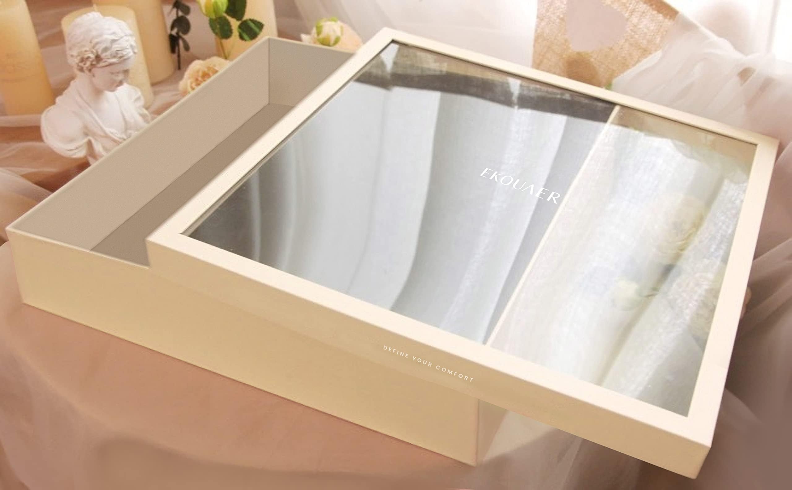 Ekouaer Geschenkbox, geöffnete Schachtel für Satin-Pyjama