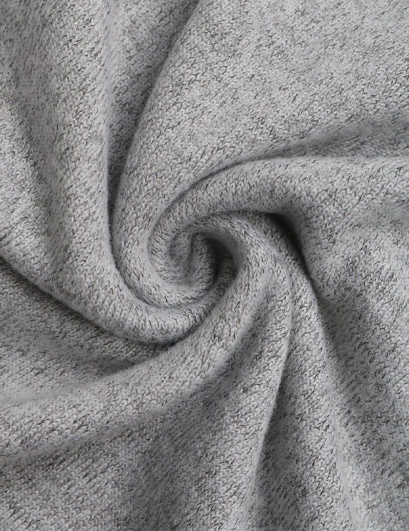 Light Grey knit fabric detail with soft twist texture