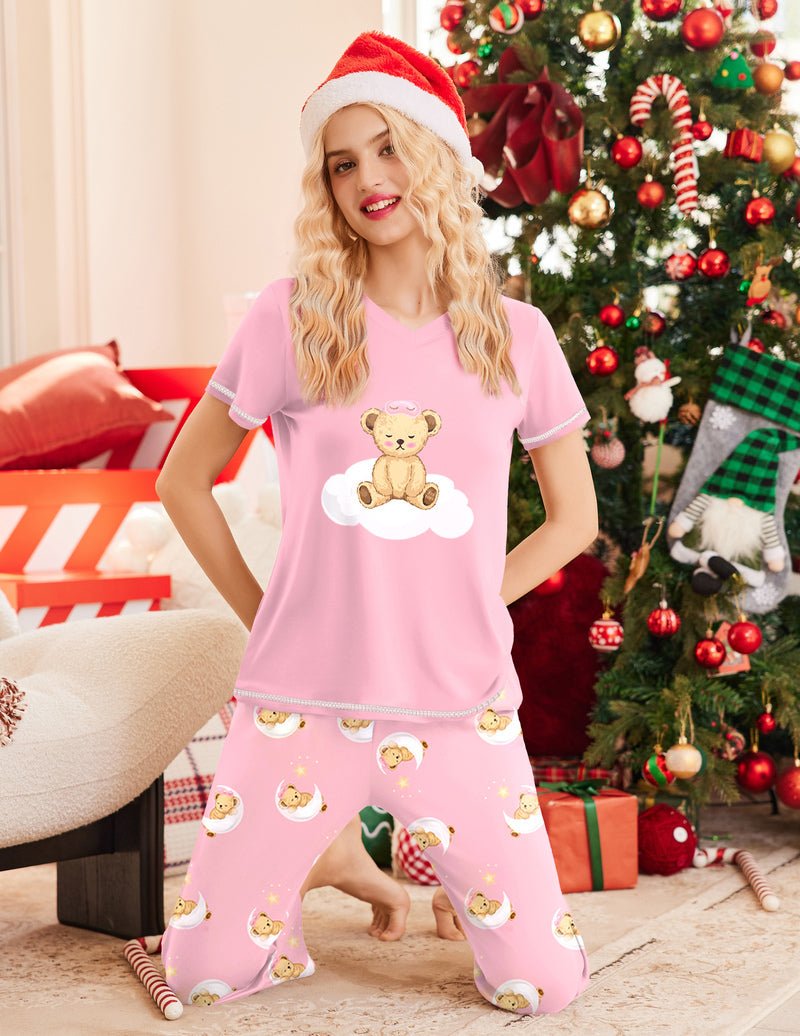 Short Sleeve Top with Capri Pants Set (US Only)