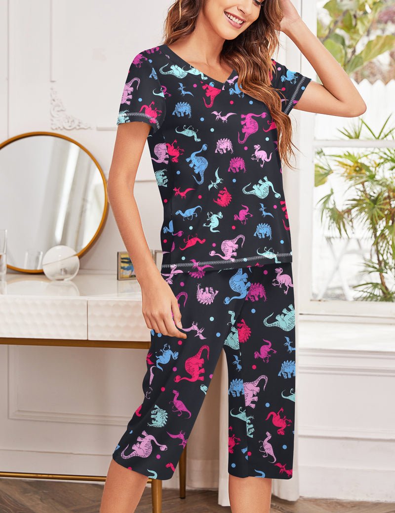 Short Sleeve Top with Capri Pants Set (US Only)