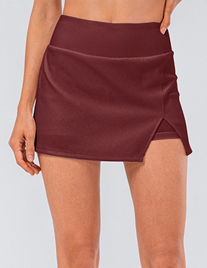Side Slit High Elastic Sport Skirt