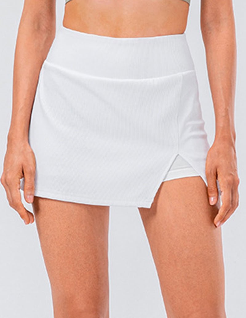 Side Slit High Elastic Sport Skirt