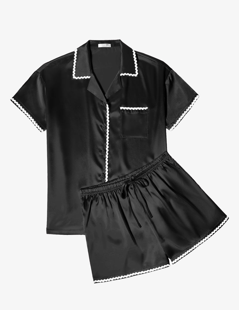 Silk Braided Trim Pajama Set (US Only)