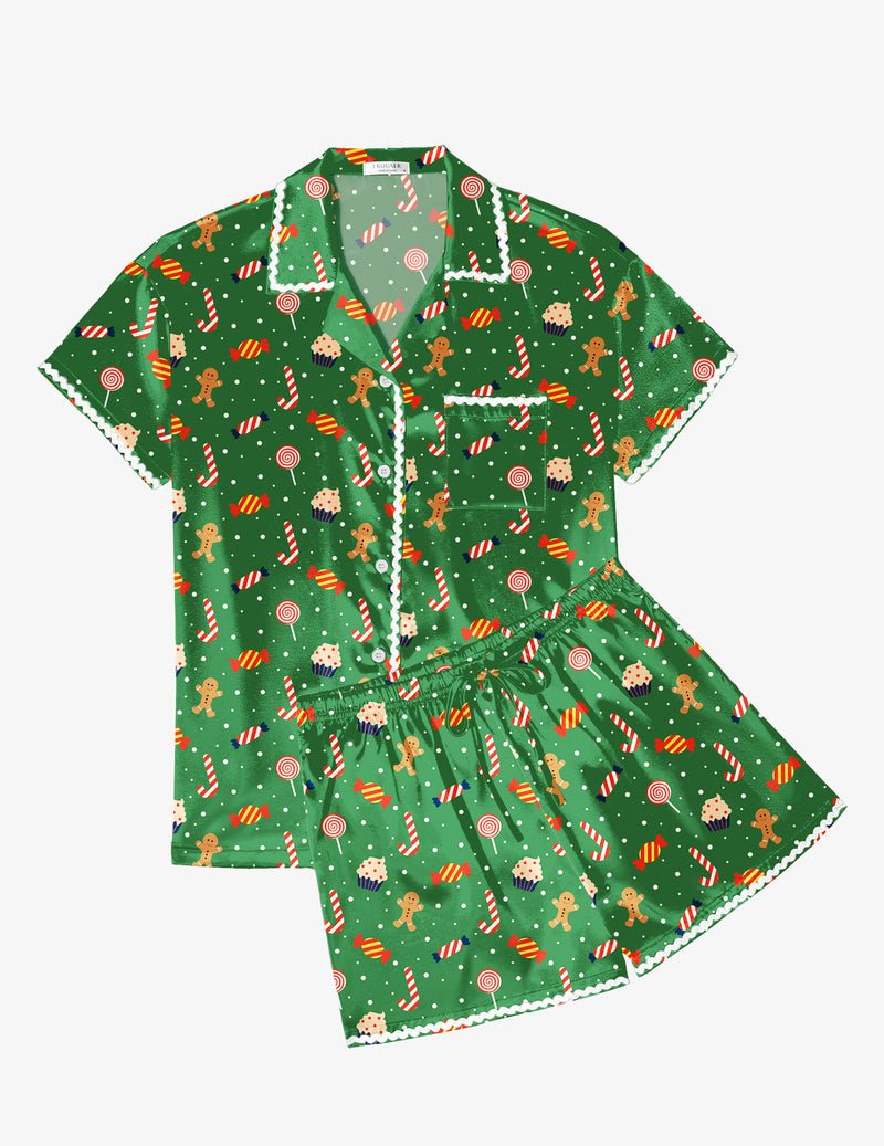Silk Braided Trim Pajama Set (US Only)