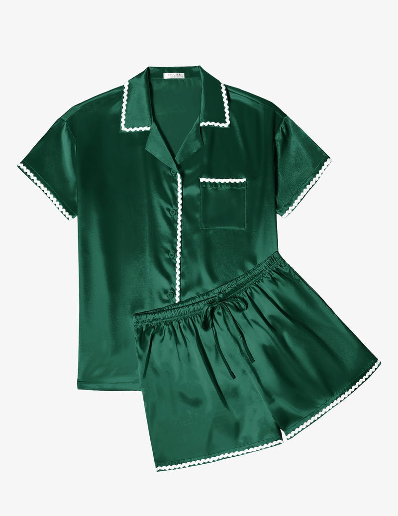 Silk Braided Trim Pajama Set (US Only)
