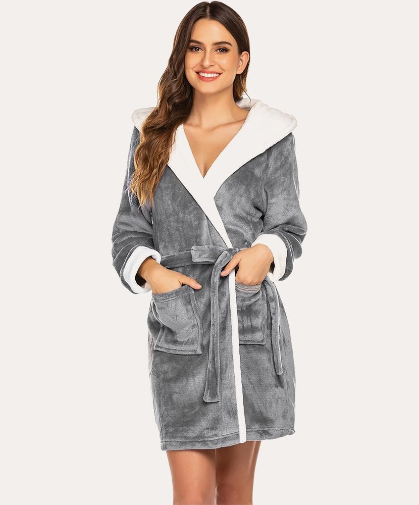 Soft Hooded Fleece Bathrobe (US Only)