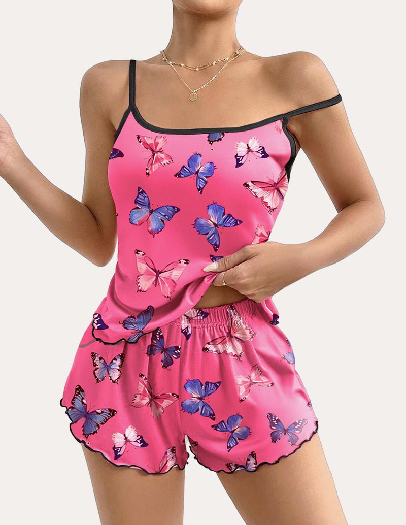Teddy Cute Print Cami Pajama Sets (US Only)