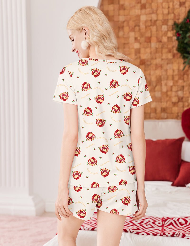 Teddy Pajama Sets Short Sleeve Pajamas Set