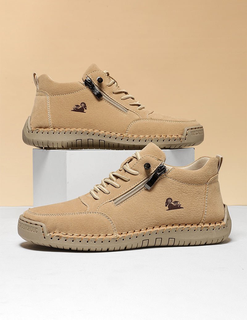 Kihaki Sneaker mit Reißverschlussstrebe, Schnürsenkeln und seitlichem Vogel-Logo