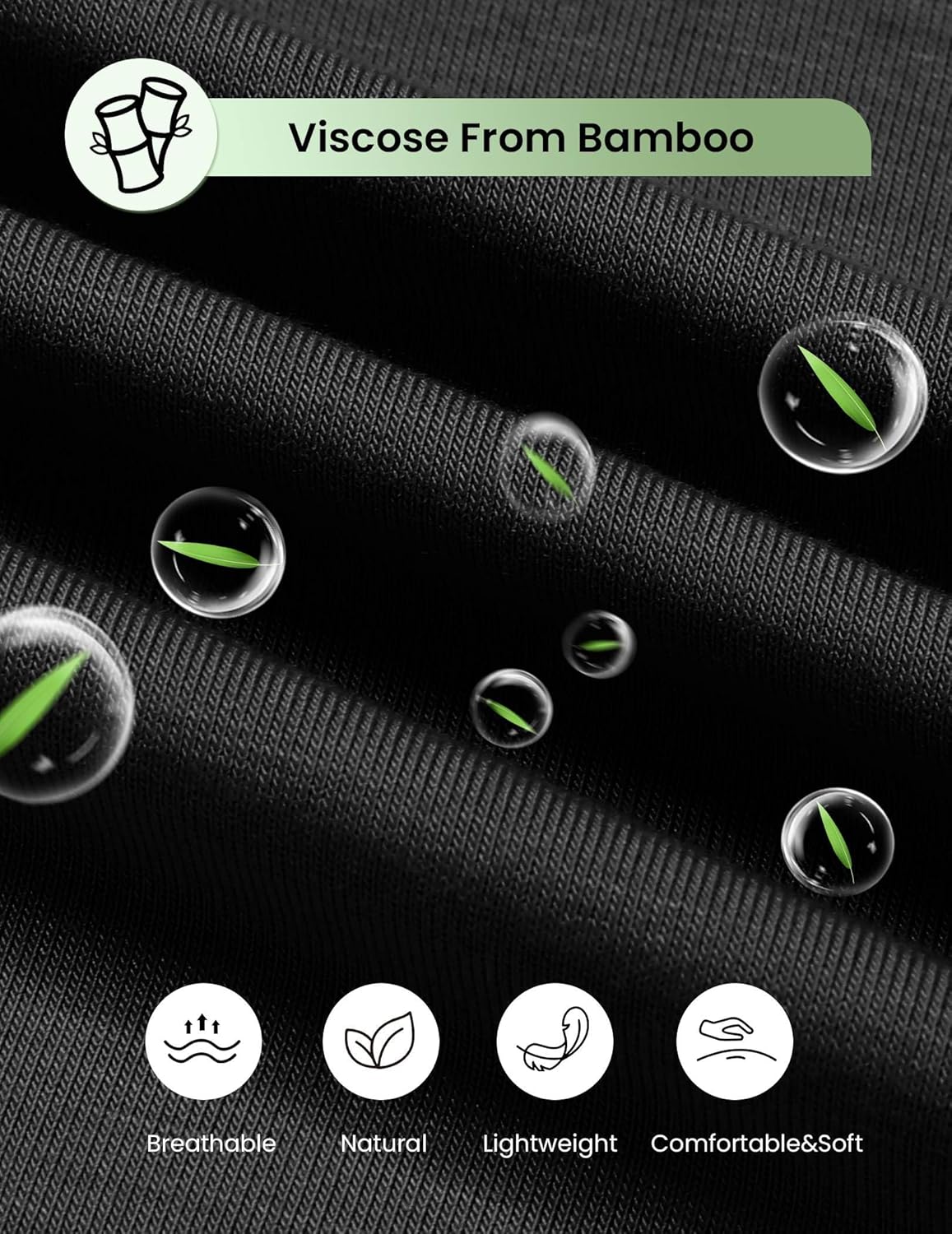 Close-up knit fabric, black bamboo viscose texture