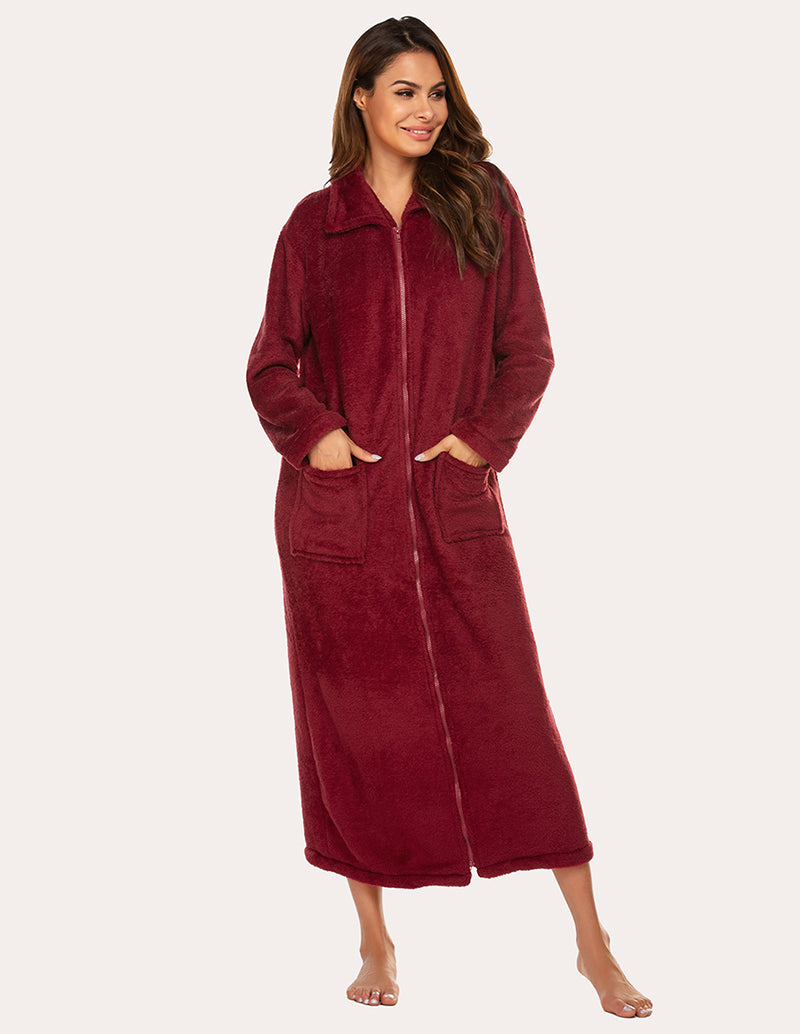 Ekouaer Long Warm Fleece Robe