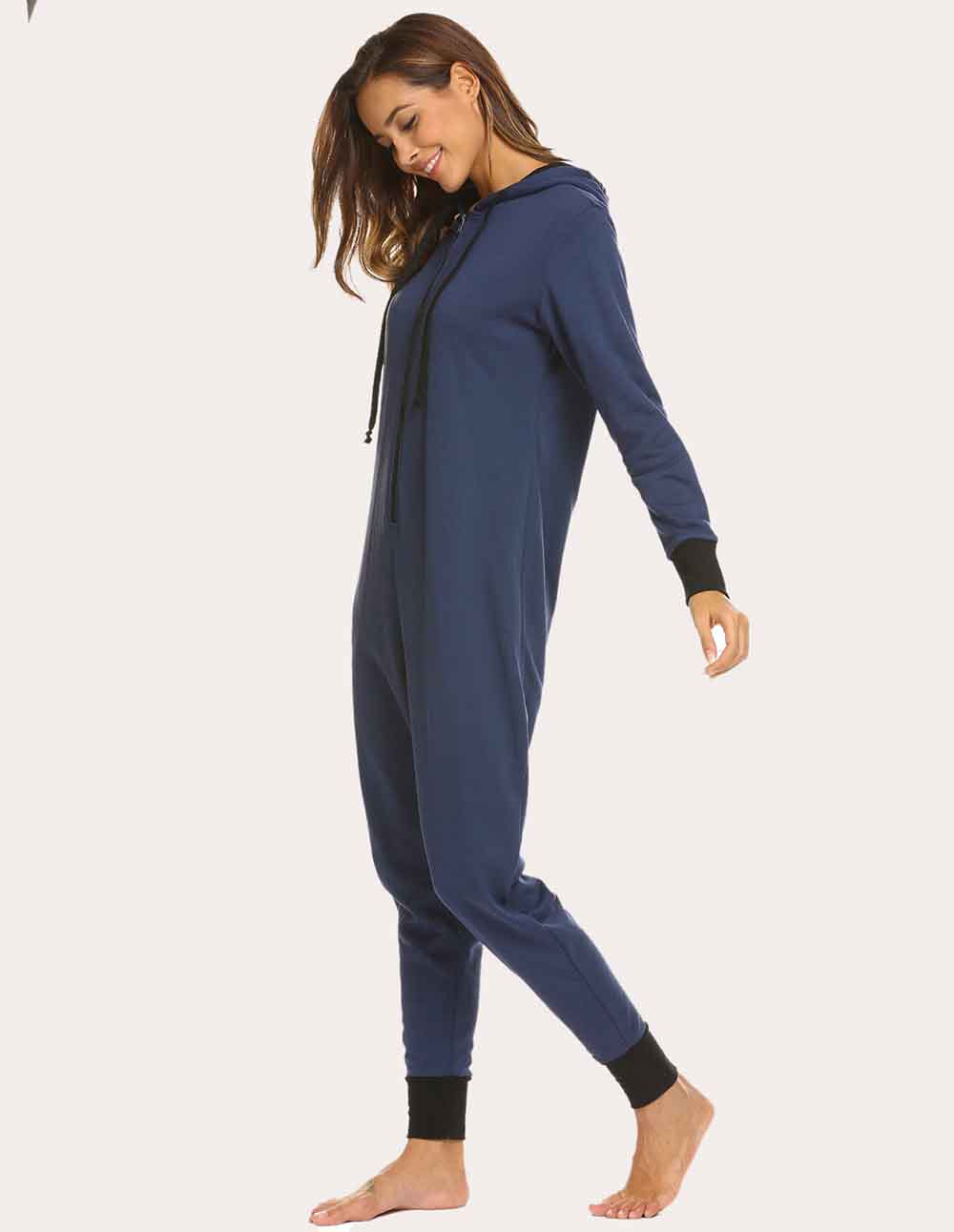 Ekouaer Fleece Lined One-Piece Pajamas