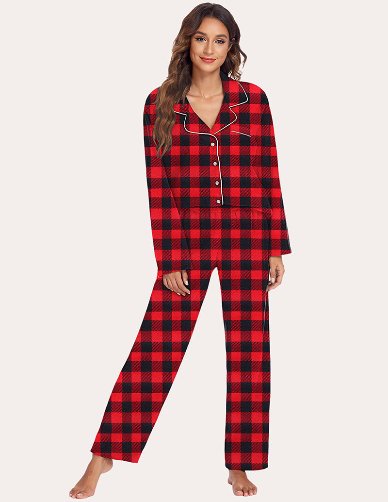 Ekouaer Warm Fleece Pajama Set