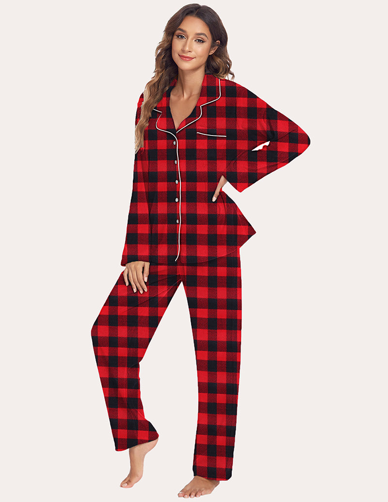 Ekouaer Warm Fleece Pajama Set