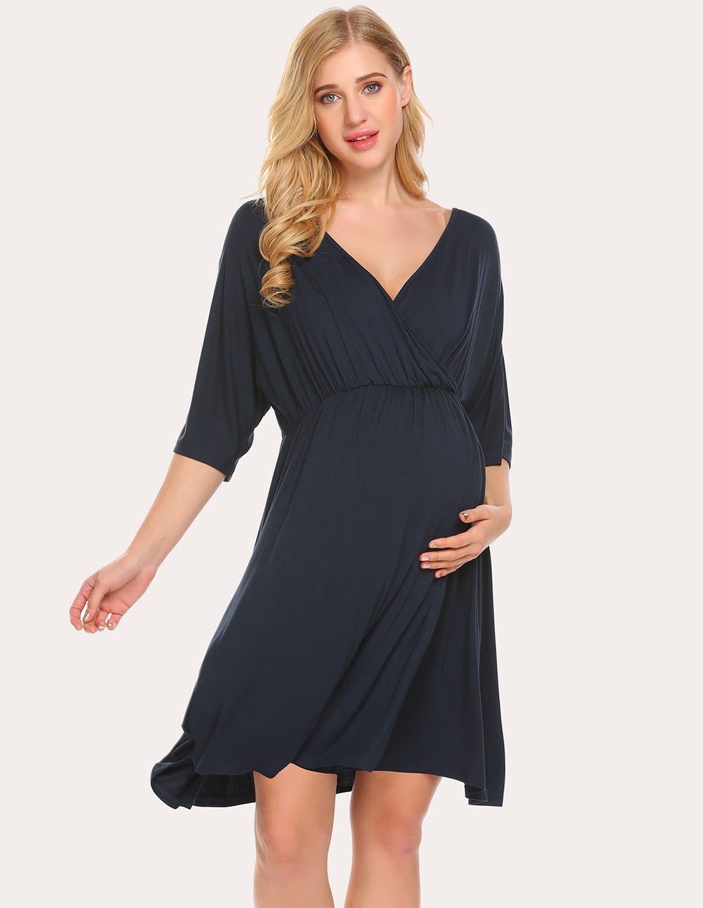 Ekouaer Maternity Dress Nursing Nightgown