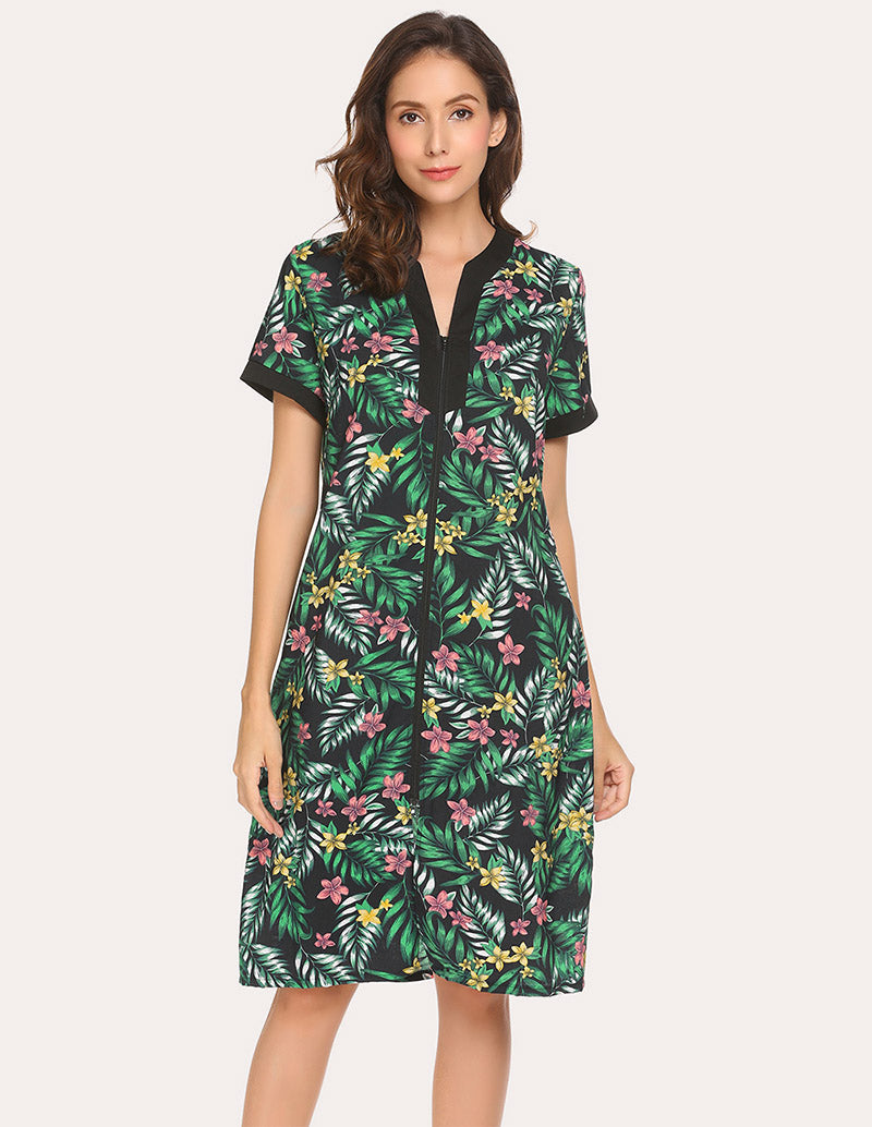 Ekouaer Floral Long Robe (US Only)