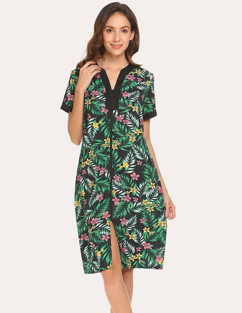 Ekouaer Floral Long Robe