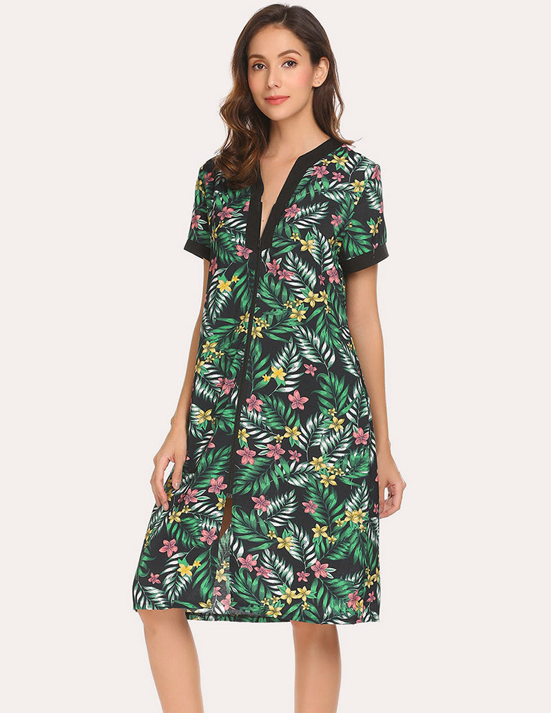 Ekouaer Floral Long Robe (US Only)