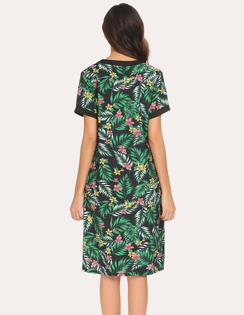 Ekouaer Floral Long Robe (US Only)