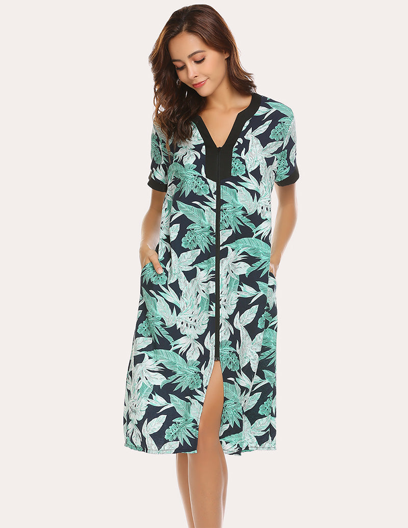 Ekouaer Floral Long Robe (US Only)