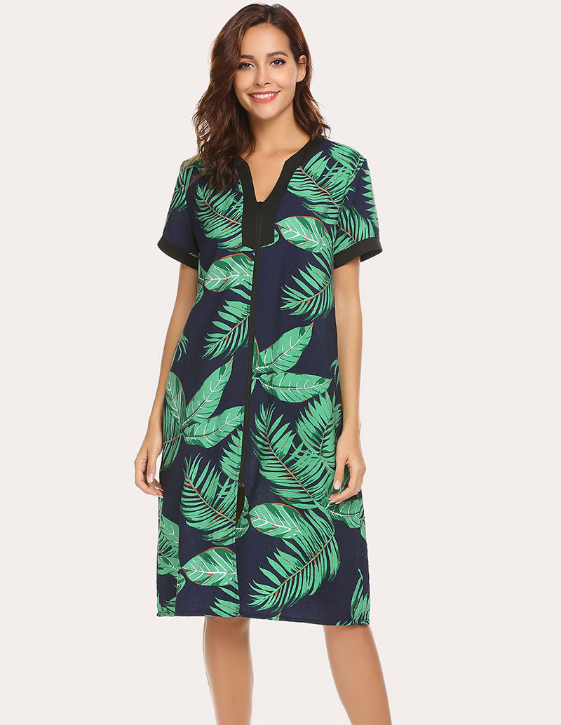 Ekouaer Floral Long Robe (US Only)