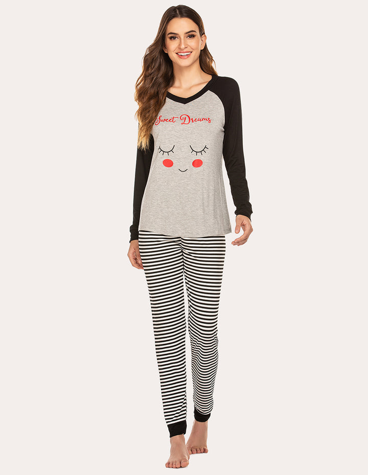 women's pajama set long sleeve EKOUAER Ekouaer