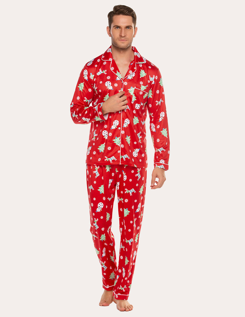 Ekouaer Christmas Pajama Set