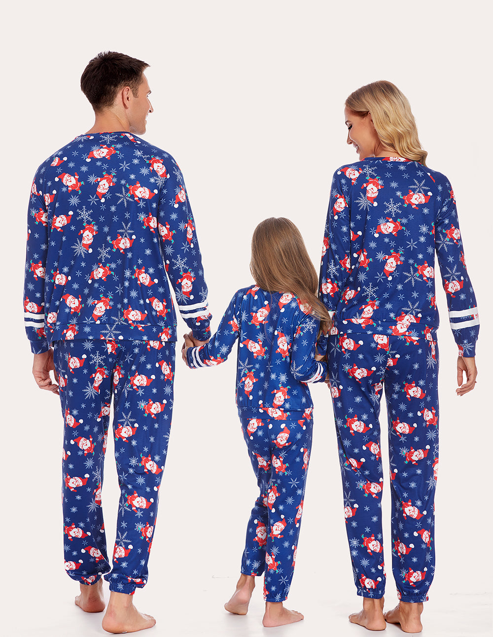 Ekouaer Striped Long Sleeve Parent-Child Pajamas Set