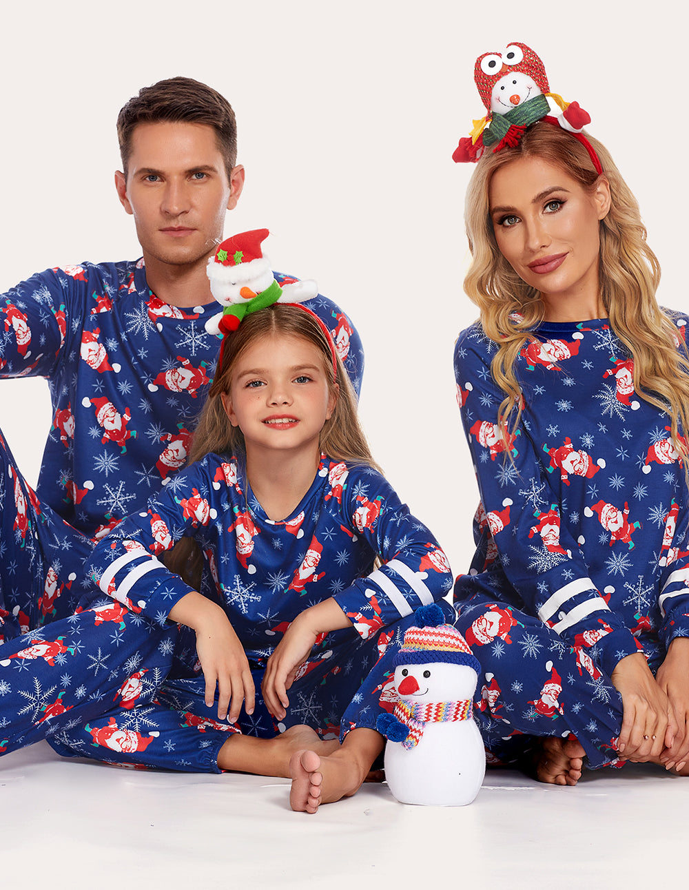 Ekouaer Striped Long Sleeve Parent-Child Pajamas Set