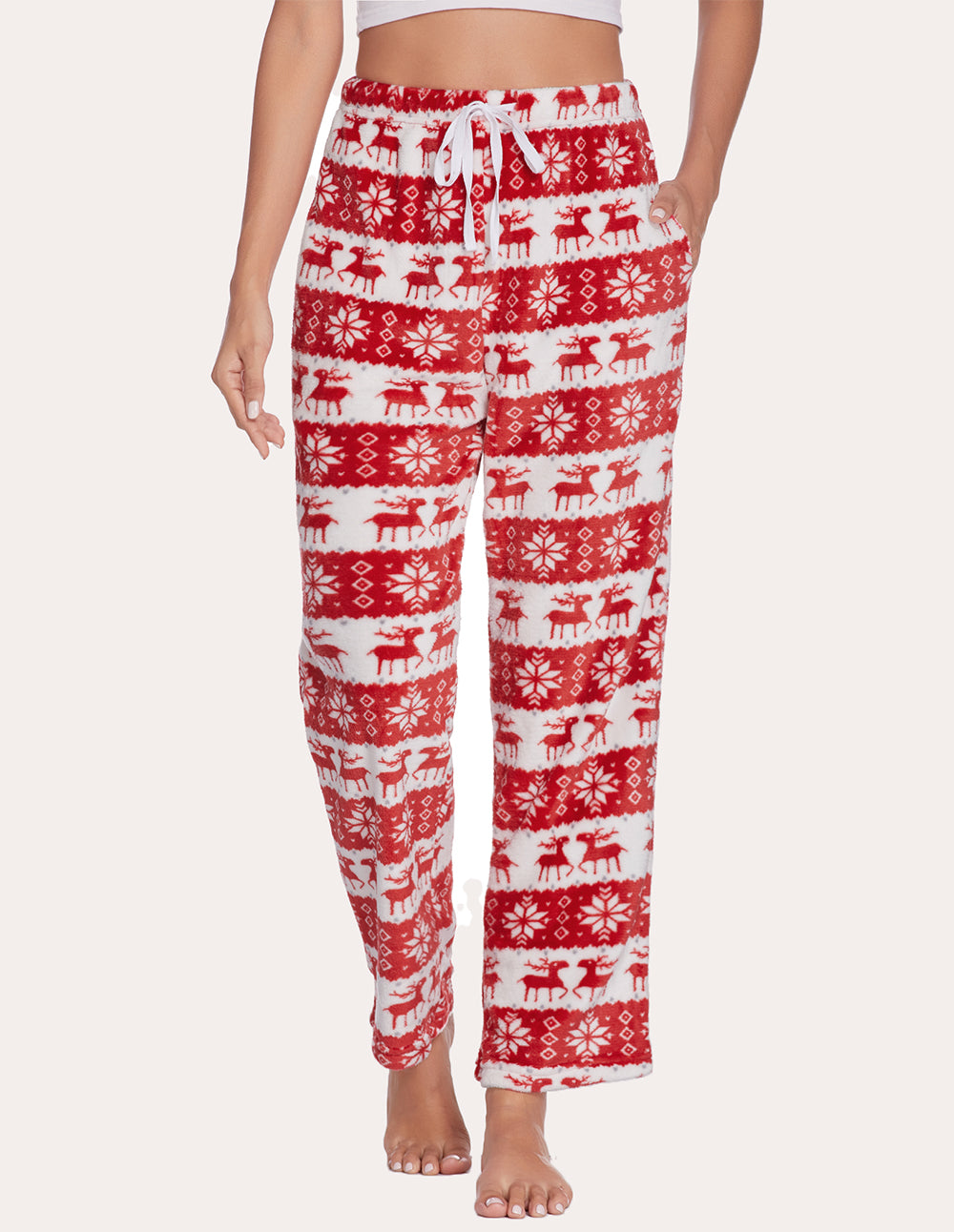 Ekouaer Comfy Warm Polar Fleece Pajama Pant