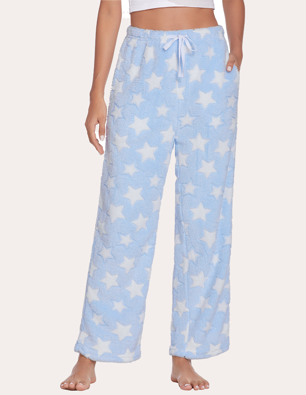 Ekouaer Comfy Warm Polar Fleece Pajama Pant