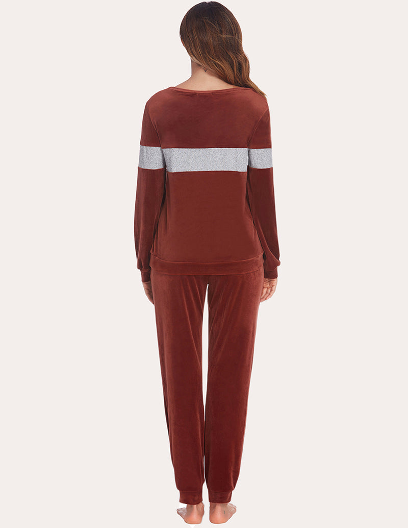 Ekouaer Two Piece Velvet Pajamas Set (US Only)