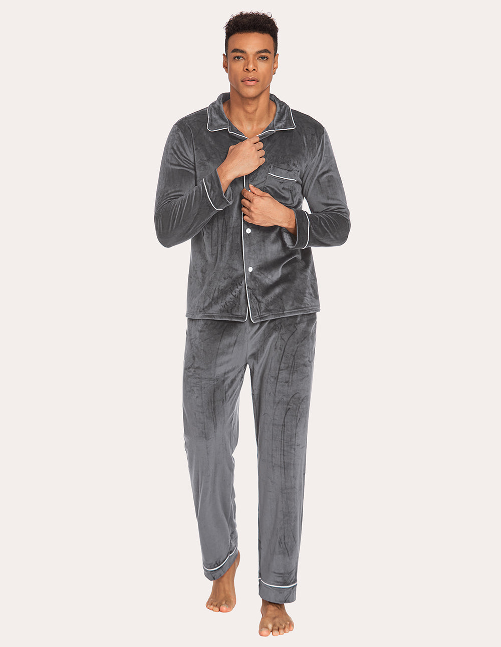 Ekouaer Men Fashion Pajamas Set