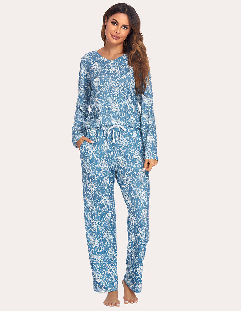 Ekouaer Classic Print Pajama Set
