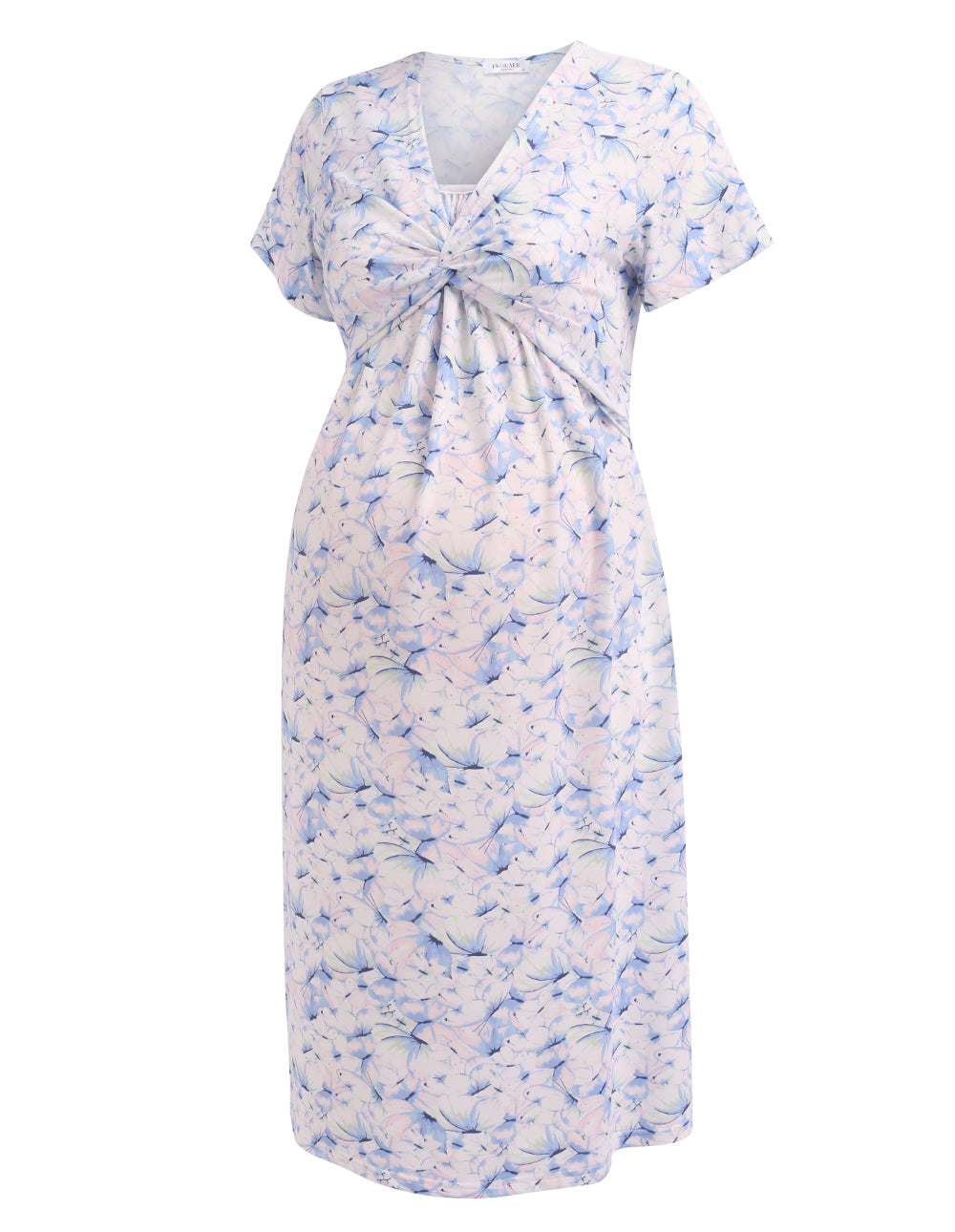 Ekouaer Short Sleeve Floral Maternity Nursing Dress